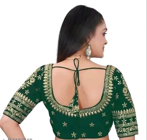 Classic Women Design Embroidered Blouses Color Metal green - Rebistore