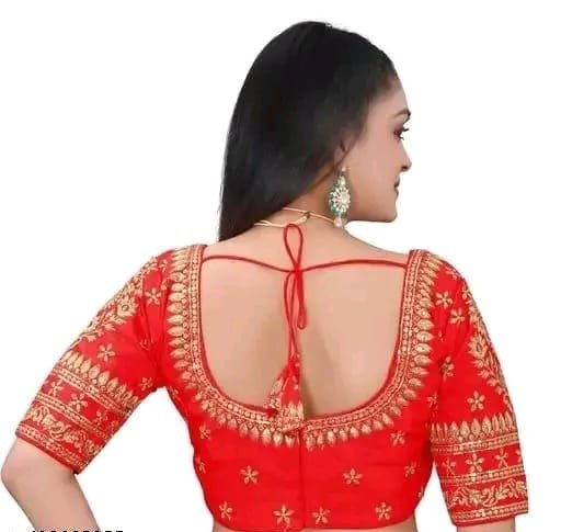 Classic Women Design Embroidered Blouses Color Red - Rebistore
