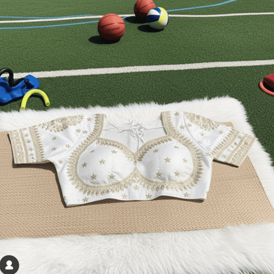 Classic Women Design Embroidered Blouses Color White - Rebistore
