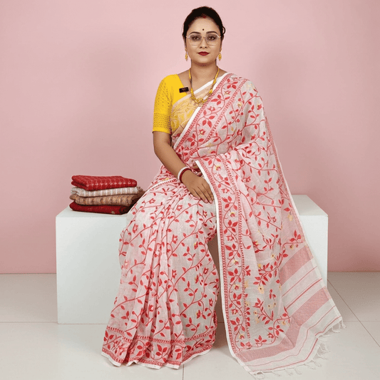 Soft Dhakai Jamdani Saree Silk Saree - Rebistore