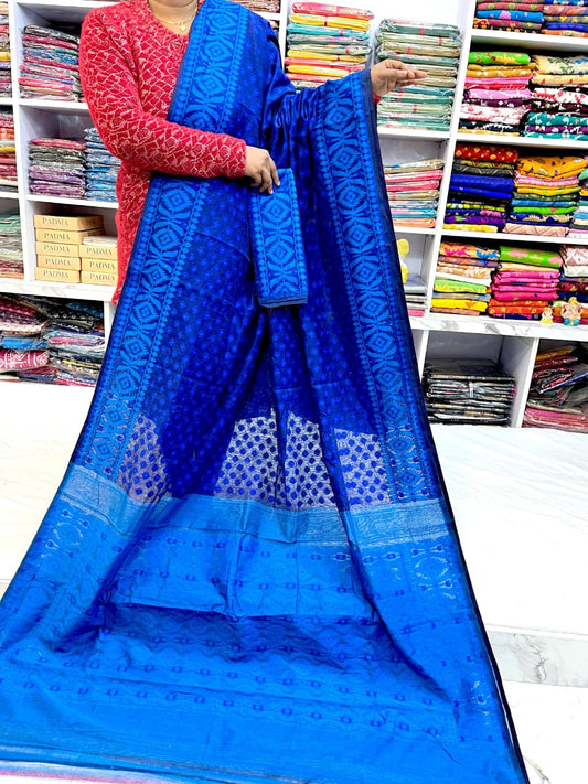 Woven Design Jamdani Saree Color Aqua blue - Rebistore