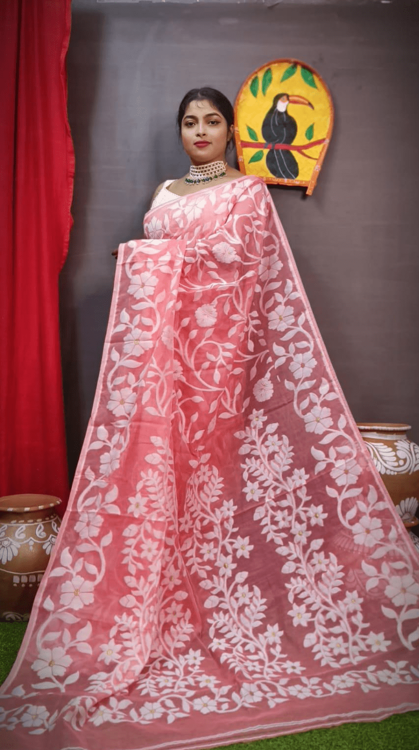 Woven Design Soft Jamdani Saree - Rebistore