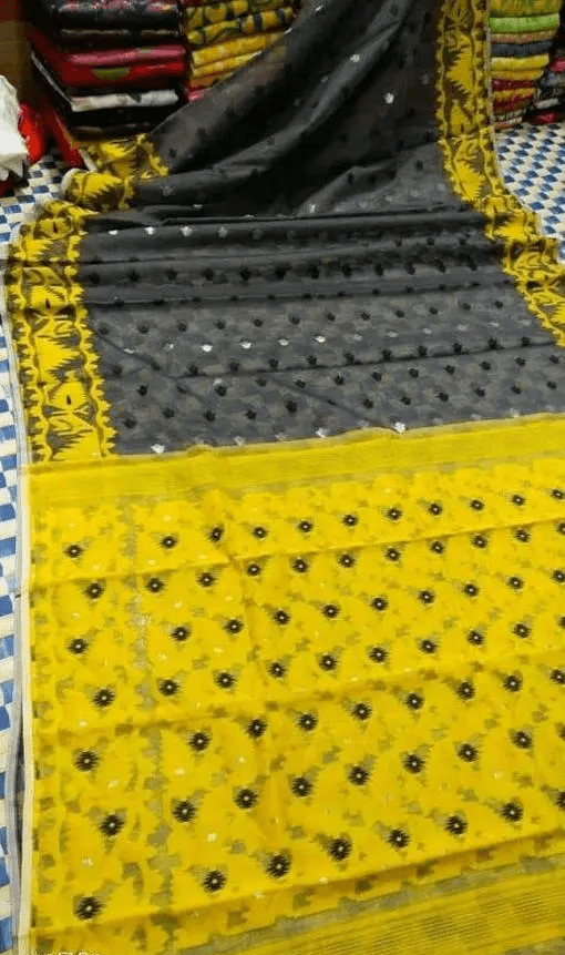 Woven Jamdani Cotton Silk Saree - Rebistore