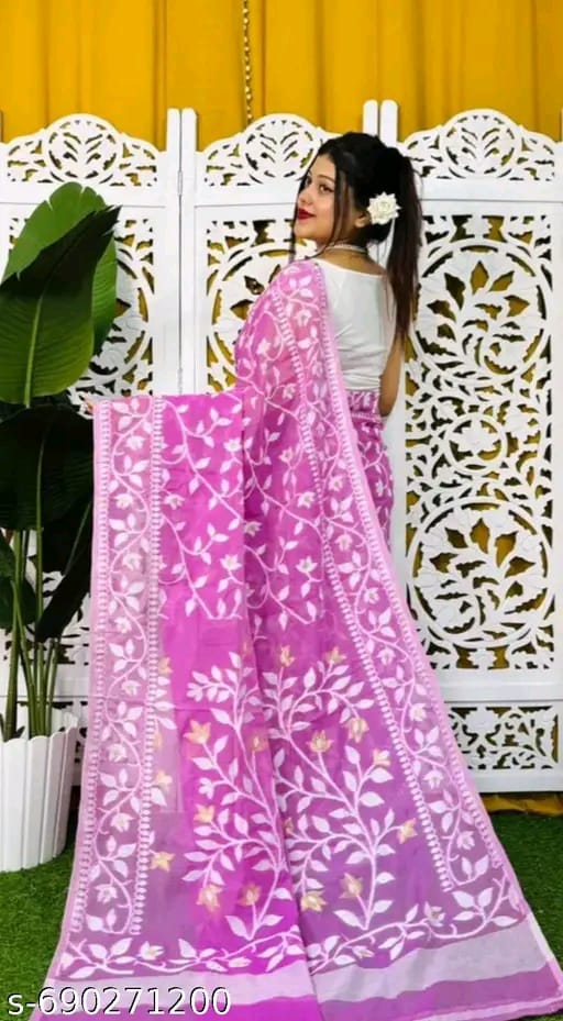 Woven Soft Dhakai Jamdani Saree - Rebistore