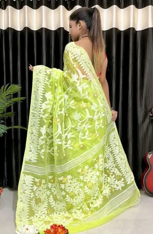 Woven Soft Dhakai Jamdani Saree - Rebistore