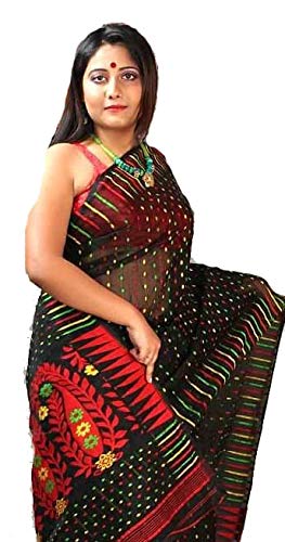 Best Qualty Hazar Buti Jamdani Saree Color Black - Rebistore
