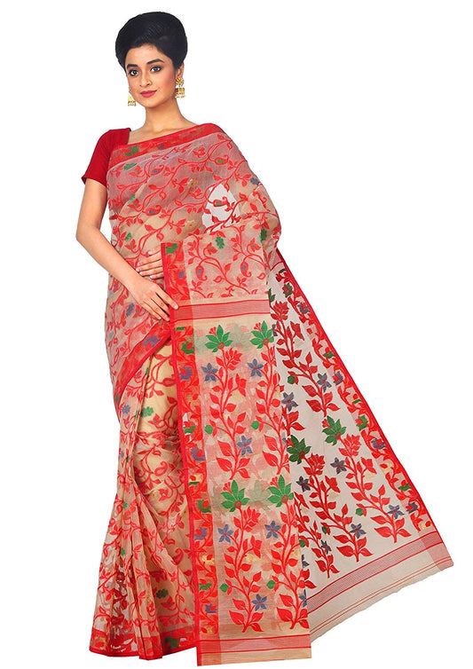 Dhakai Jamdani Saree Silk Saree - Rebistore