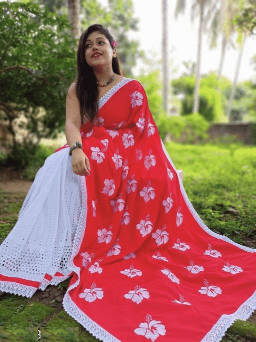 Hakoba Saree Half In Half