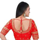 Classic Women Design Embroidered Blouses Color Red - Rebistore
