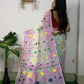 DESIGND DHAKAI JAMDANI SAREE COLOR GARLIC WHITE - Rebistore