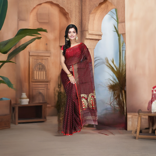 Best Qualty Hazar Buti Jamdani Saree
