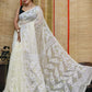 Soft Dhakai Jamdani Saree Cotton Silk Saree Color White - Rebistore