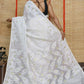 Soft Dhakai Jamdani Saree Cotton Silk Saree Color White - Rebistore