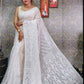 Soft Dhakai Jamdani Saree Cotton Silk Saree Color White - Rebistore