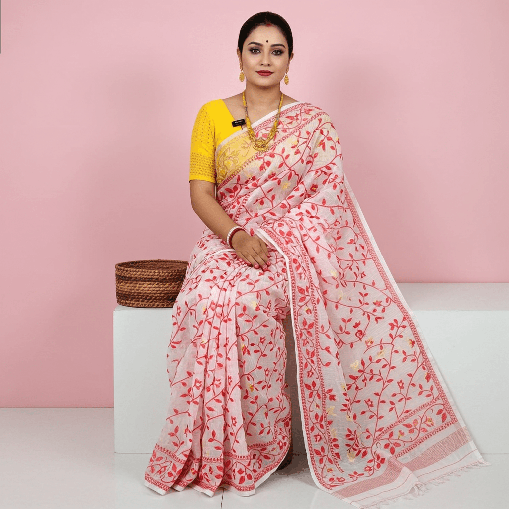 Soft Dhakai Jamdani Saree Silk Saree - Rebistore