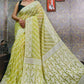 Soft Karat Dhakai Jamdani Saree Color Olive - Rebistore