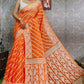 Soft Karat Dhakai Jamdani Saree Color Orange - Rebistore