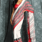 Women’s Cotton Handloom Saree Color White - Rebistore