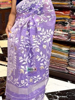 Women's Soft Dhakai Jamdani Saree Color purple - Rebistore
