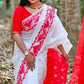 Women's Soft Dhakai Jamdani Saree Color White - Rebistore
