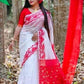 Women's Soft Dhakai Jamdani Saree Color White - Rebistore