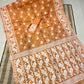 Woven Design Cotton Silk Dhakai Jamdani Saree Color Bronze - Rebistore