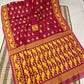 Woven Design Cotton SilkDhakai Jamdani Saree Color Rani red - Rebistore