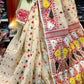 Woven Design Dhakai Jamdani saree Color Beige - Rebistore