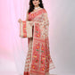 Woven Design Dhakai Jamdani saree Color Beige - Rebistore