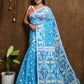 Woven Design Jamdani Saree Color Aqua blue - Rebistore