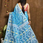 Woven Design Jamdani Saree Color Aqua blue - Rebistore