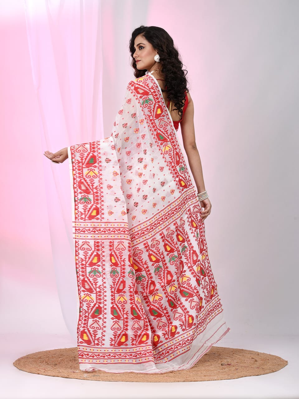 Woven Design Soft Dhakai Jamdani saree - Rebistore