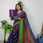 Woven Design Soft Dhakai Jamdani saree Color blue - Rebistore