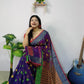 Woven Design Soft Dhakai Jamdani saree Color blue - Rebistore