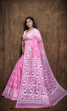 Woven Design Soft Dhakai Jamdani saree Color Pink - Rebistore