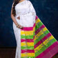 Woven Design Soft Jamdani Saree Cotton Silk Color White Multicolor - Rebistore