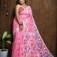 WOVEN DESIGND DHAKAI JAMDANI SAREE COLOR PINK - Rebistore