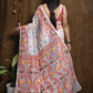 WOVEN DESIGND DHAKAI JAMDANI SAREE COLOR WHITE - Rebistore