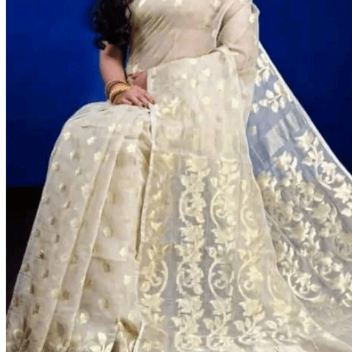 Woven Jamdani Cotton Silk Saree - Rebistore