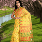Woven Jamdani Cotton Silk Saree Color Yellow - Rebistore