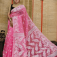 Woven Jamdani Saree Color Pink - Rebistore