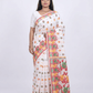 Woven Jamdani Saree Color White - Rebistore