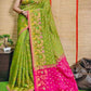 COTTON SILK BEST QULITY ALL BODY WORK HANDLOOM SAREE GREEN - Rebistore