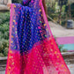 COTTON SILK BEST QULITY ALL BODY WORK HANDLOOM SAREE(BLUE) - Rebistore