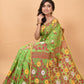 Soft Dhakai Jamdani Saree Cotton Silk Saree Color Green - Rebistore