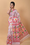 Soft Dhakai Jamdani Saree Silk Saree Color White - Rebistore