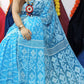 Women's Soft Dhakai Jamdani Saree Color Aqua blue - Rebistore