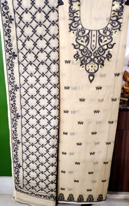 Woven Jamdani Kurta Dupatta Sets - Rebistore