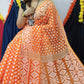 Woven Soft Dhakai Jamdani Saree Cotton Silk Color Orange - Rebistore
