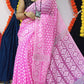 Woven Soft Dhakai Jamdani Saree Cotton Silk Color Pink - Rebistore